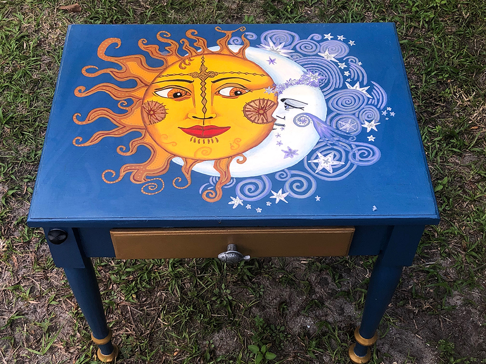 Sun and Moon End Table