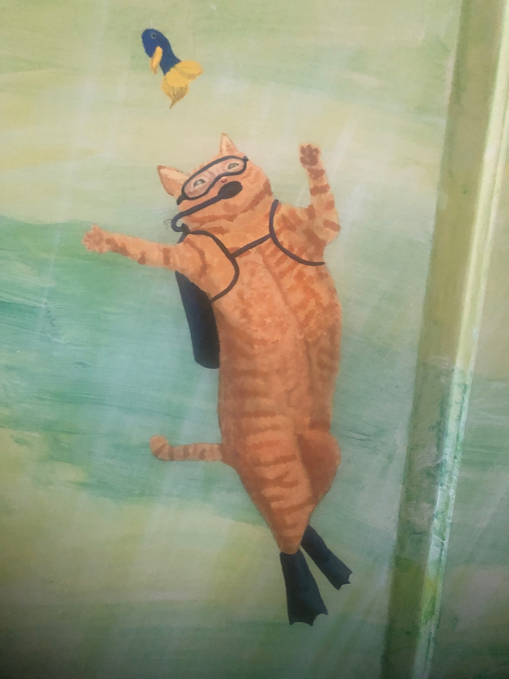 Scuba Cat Mural